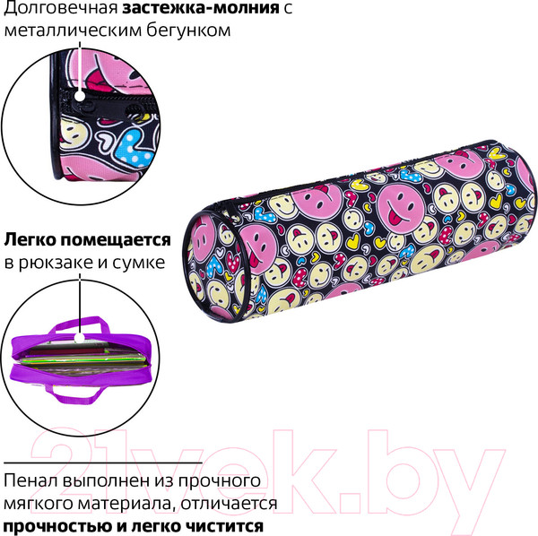 Изображение товара Пенал Пифагор Смайлики / 229268