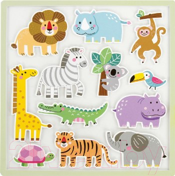 Изображение товара Набор наклеек Юнландия EVA. Животные Африки / 663770