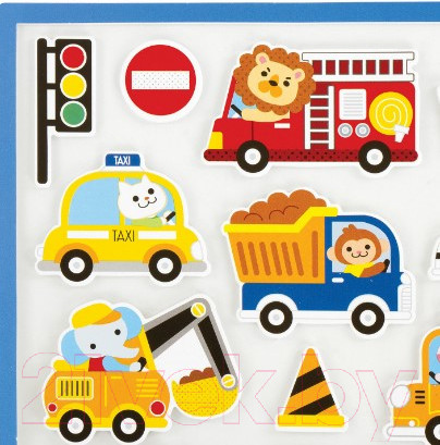 Изображение товара Набор наклеек Юнландия EVA. Транспорт / 663773