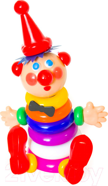 Изображение товара Развивающая игрушка Пластмастер Пирамида Клоун / 13202