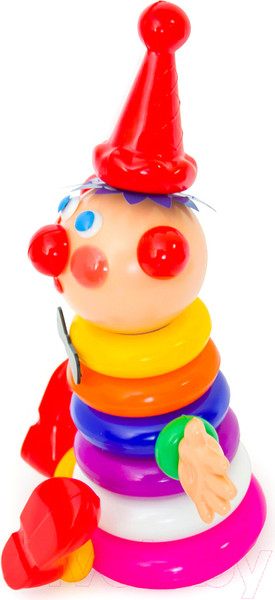 Изображение товара Развивающая игрушка Пластмастер Пирамида Клоун / 13202