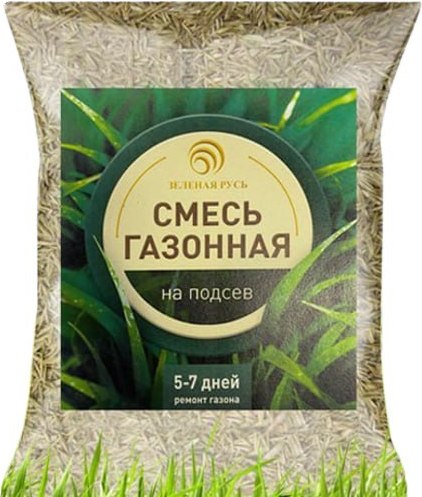 Изображение товара Семена газонной травы Зеленая Русь На подсев (150гр)