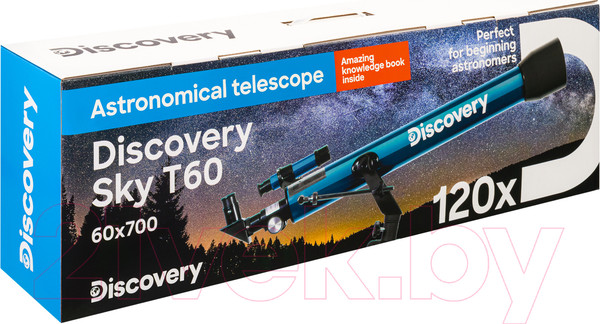 Изображение товара Телескоп Levenhuk Discovery Sky T60 с книгой / 77831