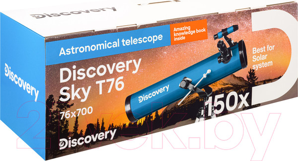 Изображение товара Телескоп Levenhuk Discovery Sky T76 с книгой / 77832