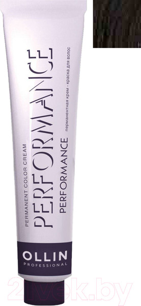 Изображение товара Крем-краска для волос Ollin Professional Performance Permanent Color Cream 4/4 (60мл, шатен медный)