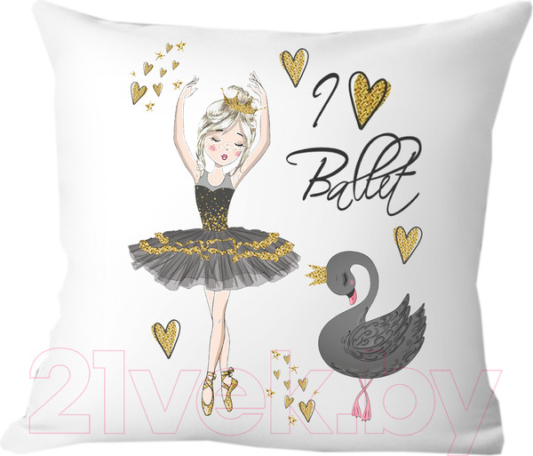 Изображение товара Подушка декоративная Print Style Люблю балет 40х40new11
