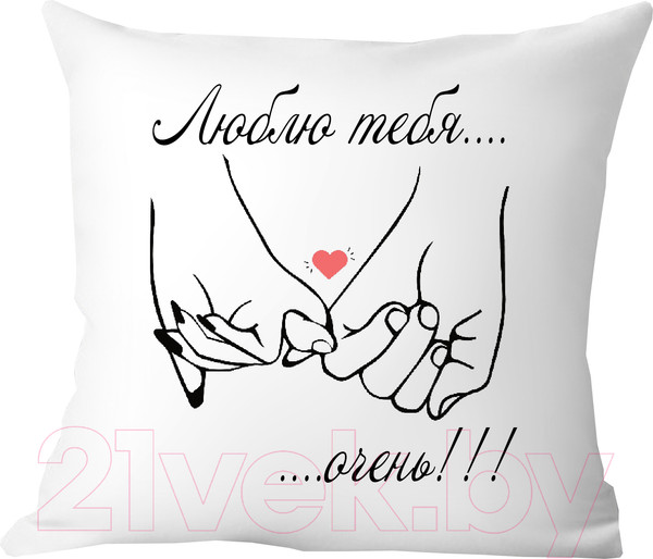 Изображение товара Подушка декоративная Print Style Люблю тебя очень 40х40love6