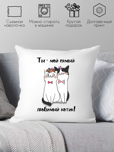 Изображение товара Подушка декоративная Print Style Подарок парню 40х40love12