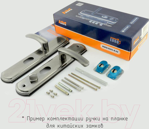 Изображение товара Ручка дверная Нора-М Еco 200-68 (правая, матовый хром/черный никель)