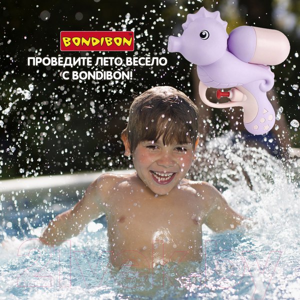 Изображение товара Бластер игрушечный Bondibon Водный пистолет. Наше лето Морской конек / ВВ5406