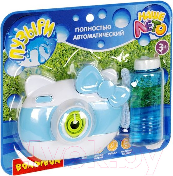 Изображение товара Генератор мыльных пузырей детский Bondibon Наше Лето. Пистолет для мыльных пузырей / ВВ5418