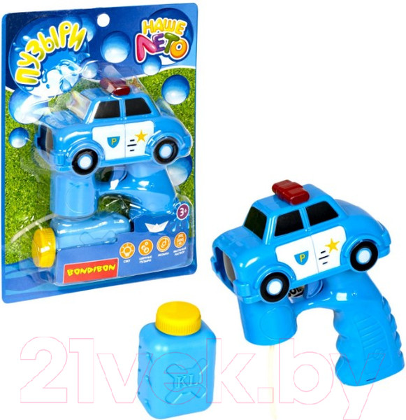 Изображение товара Генератор мыльных пузырей детский Bondibon Наше Лето. Пистолет для мыльных пузырей / ВВ5419