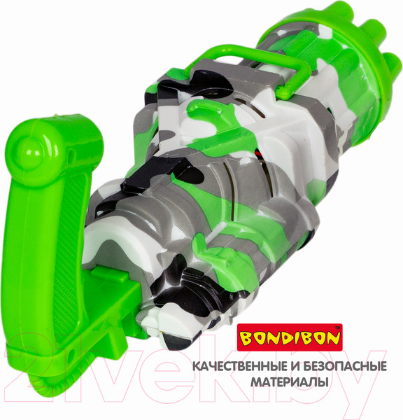 Изображение товара Генератор мыльных пузырей детский Bondibon Наше Лето. Пистолет для мыльных пузырей / ВВ5430-А (зеленый)