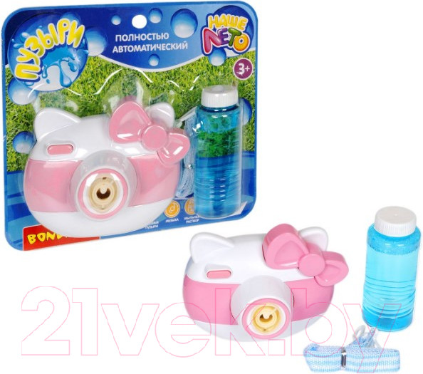 Изображение товара Генератор мыльных пузырей детский Bondibon Наше Лето. Пистолет для мыльных пузырей / ВВ5459