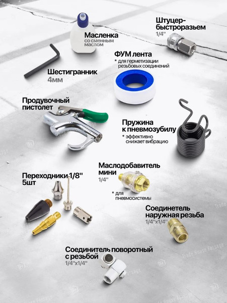 Изображение товара Набор пневмоинструмента RockForce RF-RP7850-50 (50378)
