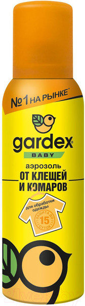 Изображение товара Аэрозоль от насекомых Gardex Baby от клещей и комаров 0148  (150мл)