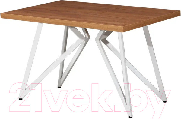 Изображение товара Обеденный стол Millwood Женева Л 130x80x75 (дуб золотой Craft/металл белый)