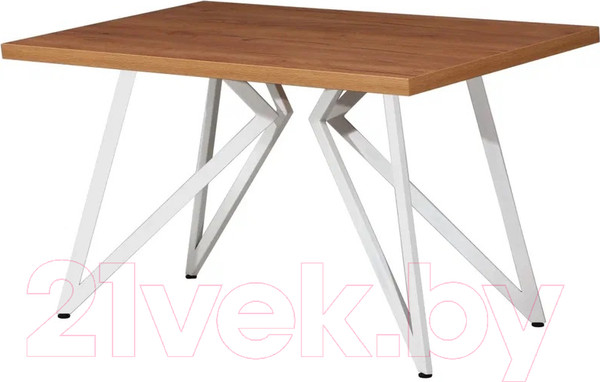 Изображение товара Обеденный стол Millwood Женева Л 160x80x75 (дуб золотой Craft/металл белый)