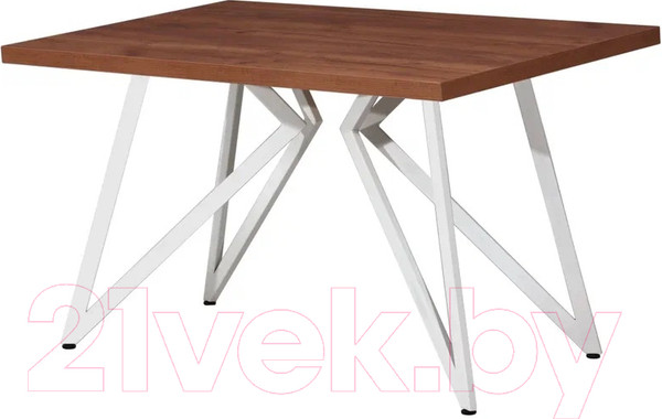 Изображение товара Обеденный стол Millwood Женева Л 160x80x75 (дуб табачный Craft/металл белый)