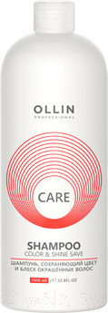 Изображение товара Шампунь для волос Ollin Professional Care сохраняющий цвет и блеск окрашенных волос (1л)