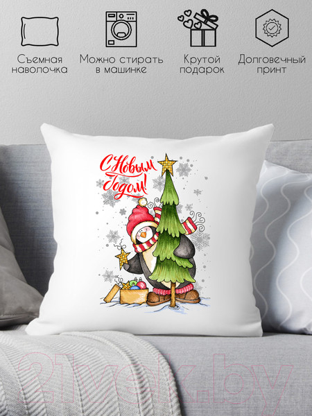 Изображение товара Подушка декоративная Print Style С новым годом 40x40god3