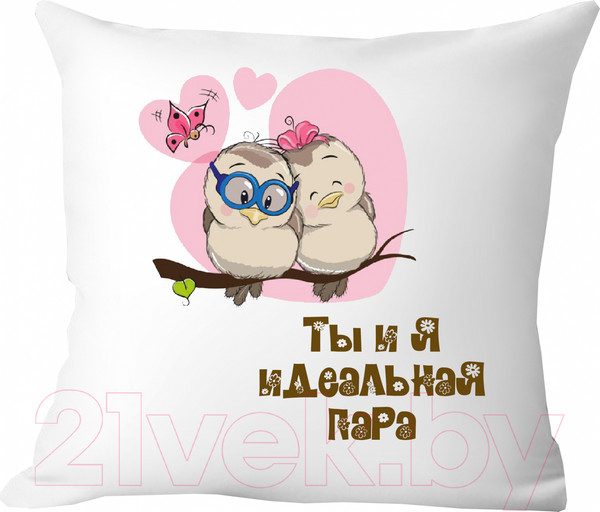 Изображение товара Подушка декоративная Print Style Ты и я идеальная пара 40x40love2