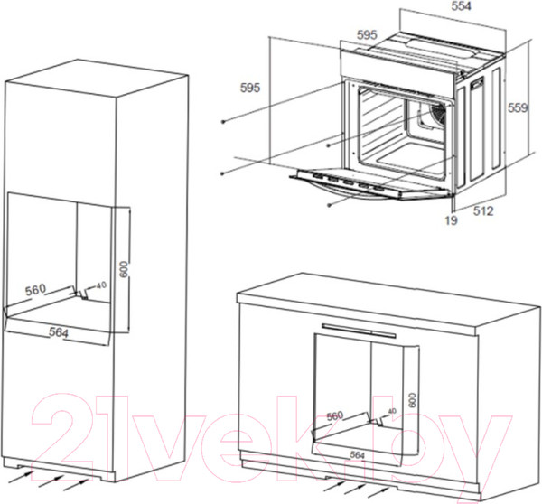 Изображение товара Электрический духовой шкаф Maunfeld EOEC.564TB