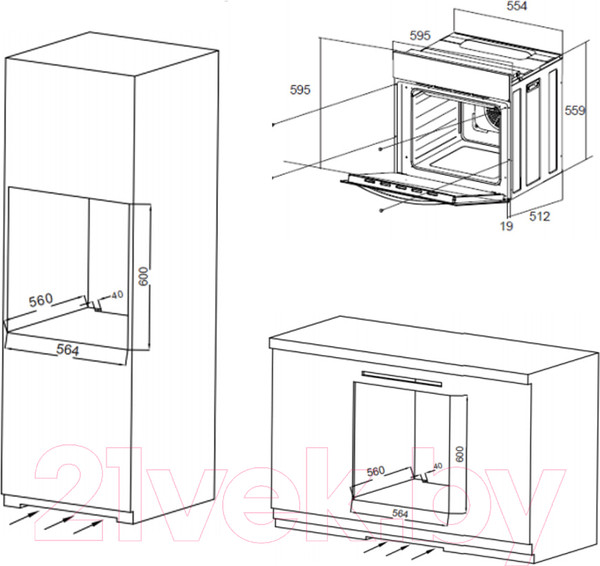 Изображение товара Электрический духовой шкаф Maunfeld EOEC.566TB