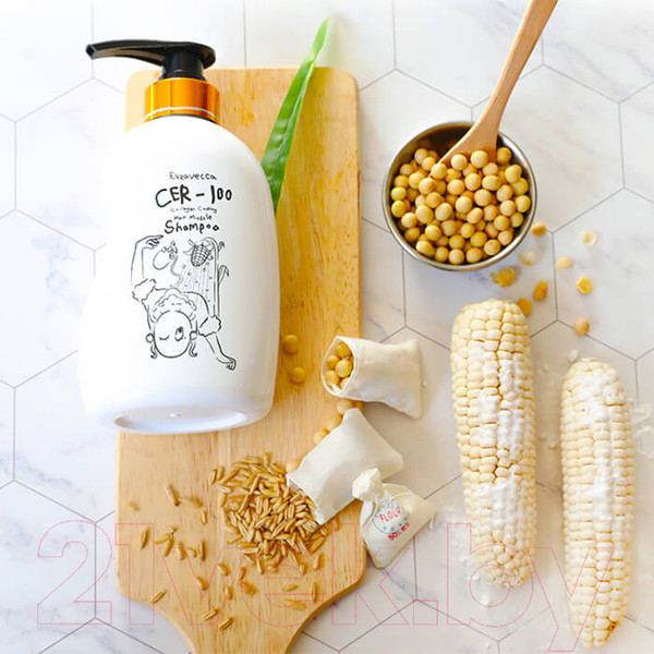 Изображение товара Шампунь для волос Elizavecca CER-100 Collagen Hair A+ Muscle Tornado Shampoo (500мл)