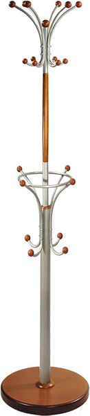 Изображение товара Вешалка для одежды Мебелик Д 2 (металлик/средне-коричневый)