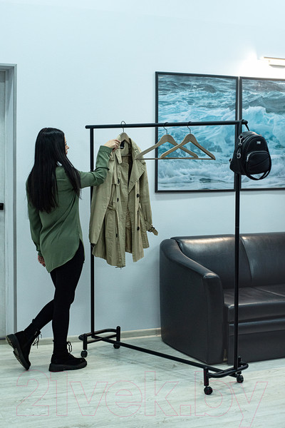 Изображение товара Стойка для одежды Мебелик Пико 26 (черный)