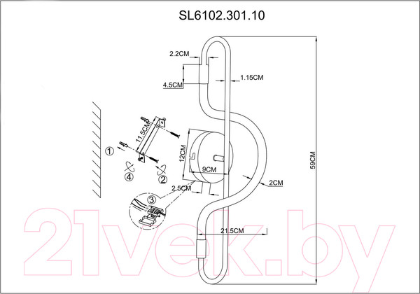 Изображение товара Бра ST Luce Sagrato SL6102.301.10