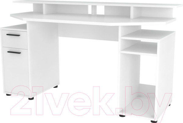 Изображение товара Компьютерный стол Интерлиния Skill-1 (белый платинум/белый платинум)