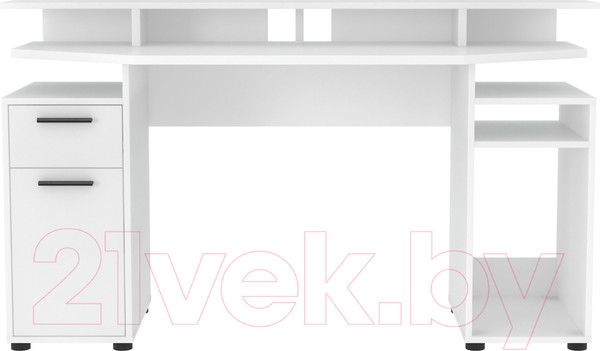 Изображение товара Компьютерный стол Интерлиния Skill-1 (белый платинум/белый платинум)