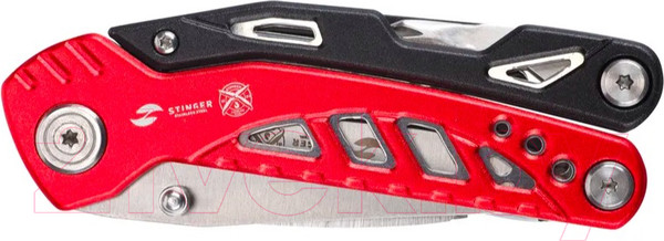 Изображение товара Мультитул STINGER MT-PE86A (красный/черный)