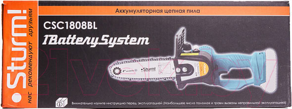 Изображение товара Пила цепная аккумуляторная Sturm! CSC1808BL