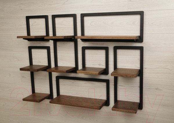 Изображение товара Полка Stal-Massiv Fly-DL 265x580 (дуб мореный)