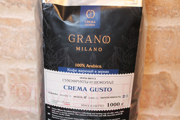 Изображение товара Кофе в зернах Grano Milano Crema Gusto  (1кг)