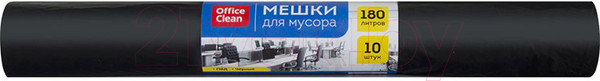 Изображение товара Пакеты для мусора OfficeClean 180л (10шт, черный)