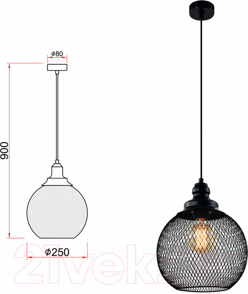 Изображение товара Потолочный светильник Rivoli Rebeca 5096-201 / Б0055035
