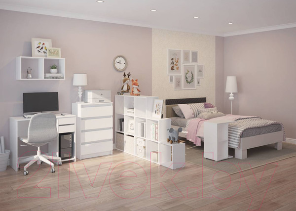 Изображение товара Приставной столик Алисия Лайт-1 / АЯ.18.13.10.14 (белый)