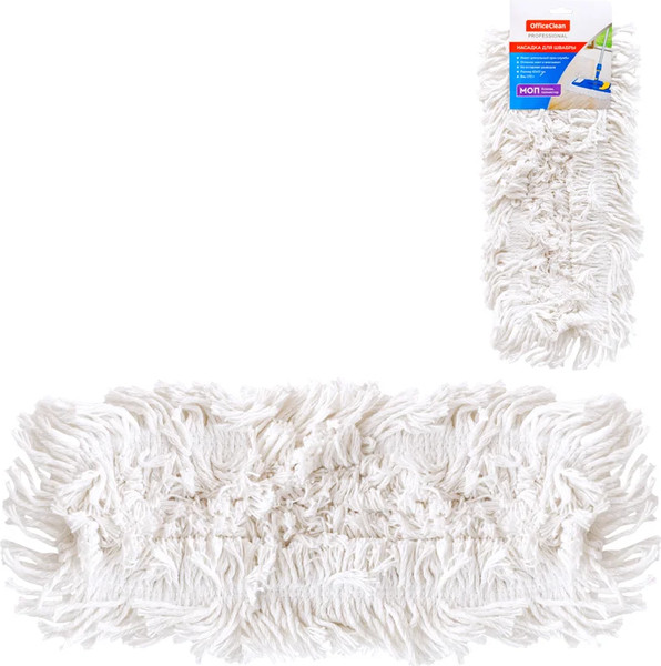 Изображение товара Моп для швабры OfficeClean Professional Хлопок ворс (28см, белый)