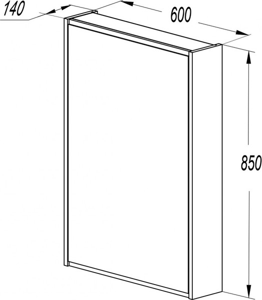 Изображение товара Шкаф с зеркалом для ванной Акватон Амели 60 (1A262802AE820)
