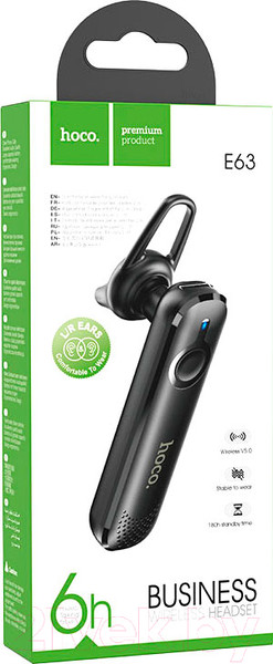 Изображение товара Односторонняя гарнитура Hoco E63 (черный)