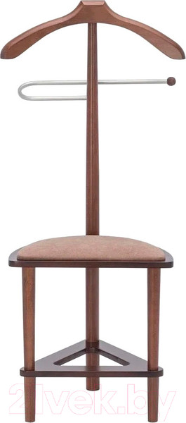 Изображение товара Стойка для одежды Мебелик Костюмная с сиденьем В 26Н (средне-коричневый)