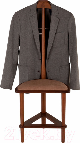 Изображение товара Стойка для одежды Мебелик Костюмная с сиденьем В 26Н (средне-коричневый)