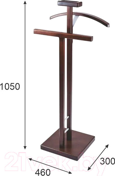 Изображение товара Стойка для одежды Мебелик Костюмная Галант 340 (темно-коричневый)