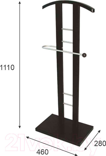 Изображение товара Стойка для одежды Мебелик Костюмная Галант 321 (металлик/венге)