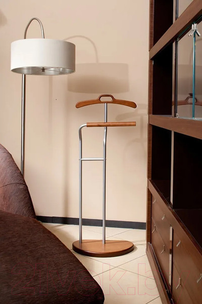 Изображение товара Стойка для одежды Мебелик Костюмная Д 10 (металлик/средне-коричневый)