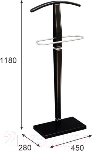 Изображение товара Стойка для одежды Мебелик Костюмная Bаско В 70 (венге/серебристый)